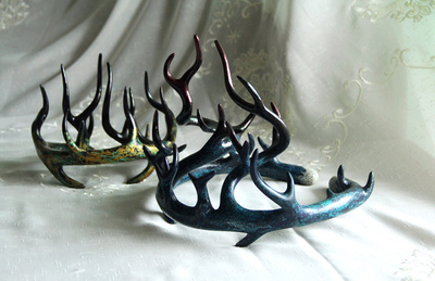 漆髹玻璃鋼鹿角擺件。歷時五個月。喜歡可以留言|工藝品設計|手工藝|慧質蘭心 - 原創設計作品 